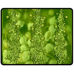 Green Fresh  Lilies Of The Valley The Return Of Happiness So Decorative Double Sided Fleece Blanket (medium)  by pepitasart