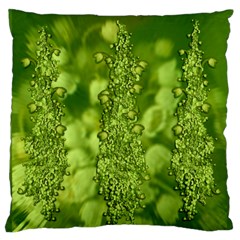 Green Fresh  Lilies Of The Valley The Return Of Happiness So Decorative Large Flano Cushion Case (two Sides) by pepitasart