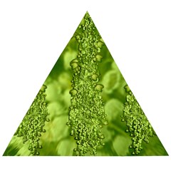 Green Fresh  Lilies Of The Valley The Return Of Happiness So Decorative Wooden Puzzle Triangle by pepitasart