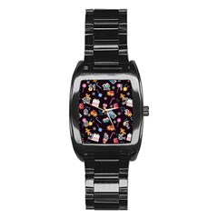 New Year Stainless Steel Barrel Watch by SychEva