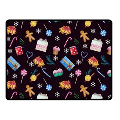 New Year Double Sided Fleece Blanket (small)  by SychEva