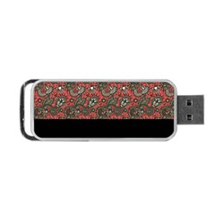 Floral Portable Usb Flash (two Sides)