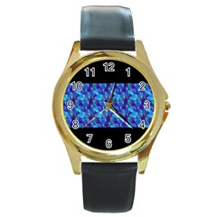 Bubbles Round Gold Metal Watch by Sparkle