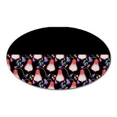 Floral Oval Magnet