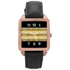 Digitaldesign Rose Gold Leather Watch  by Sparkle