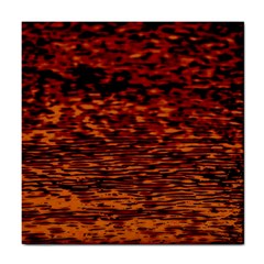 Red Waves Flow Series 2 Tile Coaster by DimitriosArt