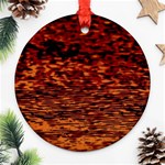 Red Waves Flow Series 2 Ornament (Round) Front