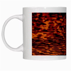 Red Waves Flow Series 2 White Mugs by DimitriosArt