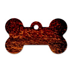 Red Waves Flow Series 2 Dog Tag Bone (one Side) by DimitriosArt