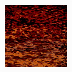 Red Waves Flow Series 2 Medium Glasses Cloth (2 Sides) by DimitriosArt