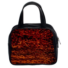 Red Waves Flow Series 2 Classic Handbag (two Sides) by DimitriosArt