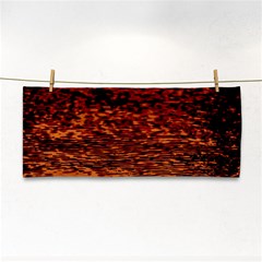 Red Waves Flow Series 2 Hand Towel by DimitriosArt