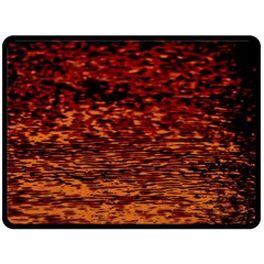 Red Waves Flow Series 2 Fleece Blanket (large)  by DimitriosArt