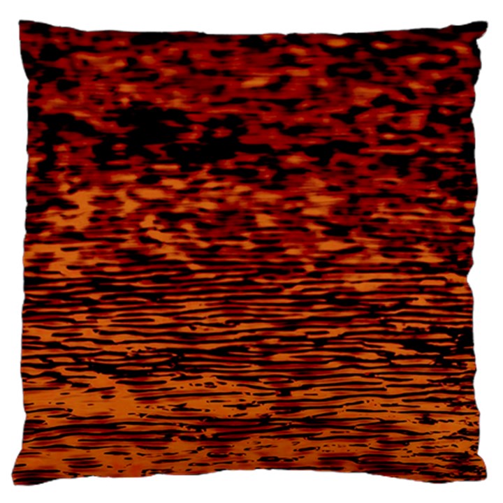 Red Waves Flow Series 2 Large Cushion Case (Two Sides)