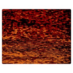 Red Waves Flow Series 2 Double Sided Flano Blanket (medium)  by DimitriosArt