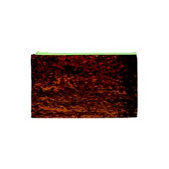 Red Waves Flow Series 2 Cosmetic Bag (xs) by DimitriosArt