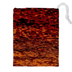 Red Waves Flow Series 2 Drawstring Pouch (4xl) by DimitriosArt