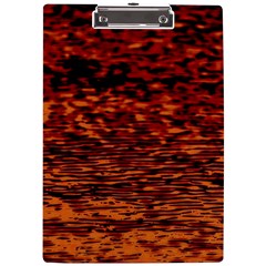 Red Waves Flow Series 2 A4 Clipboard by DimitriosArt