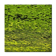 Green Waves Flow Series 1 Tile Coaster by DimitriosArt