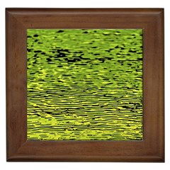 Green Waves Flow Series 1 Framed Tile by DimitriosArt