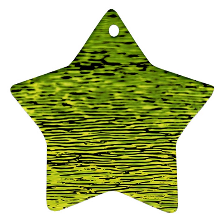 Green Waves Flow Series 1 Ornament (Star)