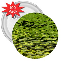 Green Waves Flow Series 1 3  Buttons (100 Pack)  by DimitriosArt