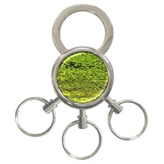 Green Waves Flow Series 1 3-ring Key Chain by DimitriosArt