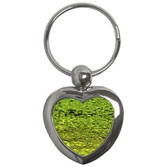 Green Waves Flow Series 1 Key Chain (heart) by DimitriosArt