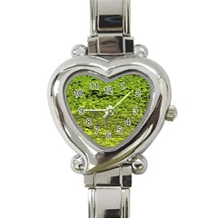 Green Waves Flow Series 1 Heart Italian Charm Watch by DimitriosArt