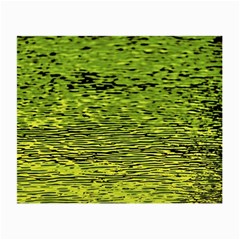 Green Waves Flow Series 1 Small Glasses Cloth (2 Sides) by DimitriosArt