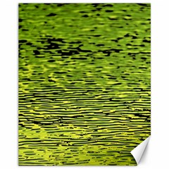 Green Waves Flow Series 1 Canvas 11  X 14  by DimitriosArt