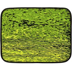 Green Waves Flow Series 1 Fleece Blanket (mini) by DimitriosArt