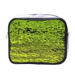 Green Waves Flow Series 1 Mini Toiletries Bag (one Side) by DimitriosArt