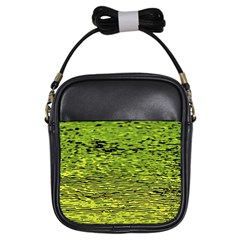 Green Waves Flow Series 1 Girls Sling Bag by DimitriosArt