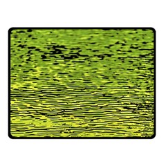 Green Waves Flow Series 1 Fleece Blanket (small) by DimitriosArt