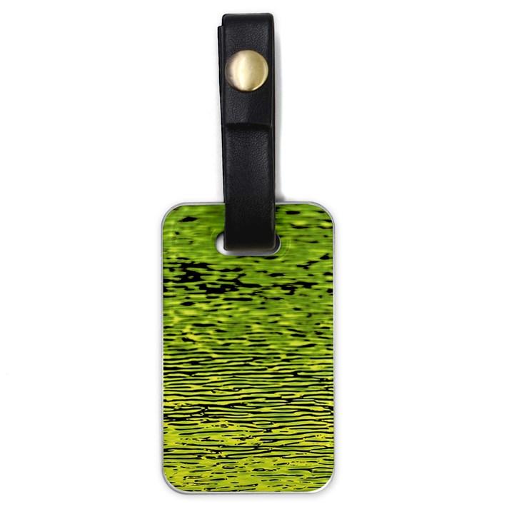 Green Waves Flow Series 1 Luggage Tag (one side)