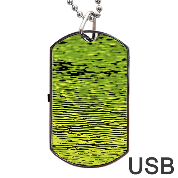 Green Waves Flow Series 1 Dog Tag USB Flash (One Side)