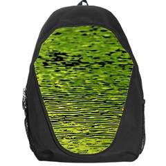 Green Waves Flow Series 1 Backpack Bag by DimitriosArt