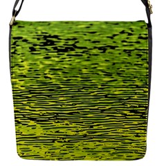 Green Waves Flow Series 1 Flap Closure Messenger Bag (s) by DimitriosArt