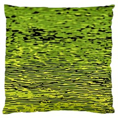 Green Waves Flow Series 1 Standard Flano Cushion Case (two Sides) by DimitriosArt