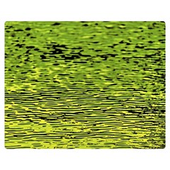 Green Waves Flow Series 1 Double Sided Flano Blanket (medium)  by DimitriosArt