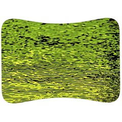 Green Waves Flow Series 1 Velour Seat Head Rest Cushion by DimitriosArt