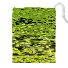 Green Waves Flow Series 1 Drawstring Pouch (5xl) by DimitriosArt