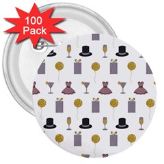 Shiny New Year Things 3  Buttons (100 Pack)  by SychEva