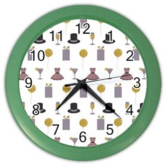 Shiny New Year Things Color Wall Clock by SychEva