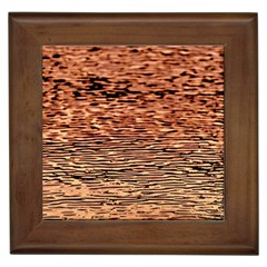 Orange  Waves Flow Series 1 Framed Tile by DimitriosArt