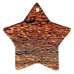 Orange  Waves Flow Series 1 Ornament (star) by DimitriosArt