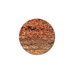 Orange  Waves Flow Series 1 Golf Ball Marker by DimitriosArt