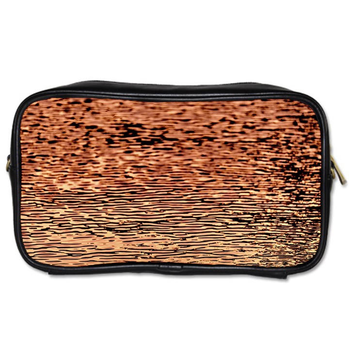 Orange  Waves Flow Series 1 Toiletries Bag (One Side)