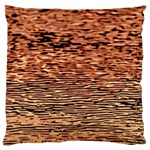 Orange  Waves Flow Series 1 Large Cushion Case (Two Sides) Front